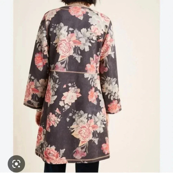 Solitaire x Anthropologie NEW!! Monarc Rose Open Front Duster Kimono Size XL - Picture 2 of 12